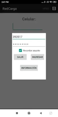 RedCarga Nueva android App screenshot 2
